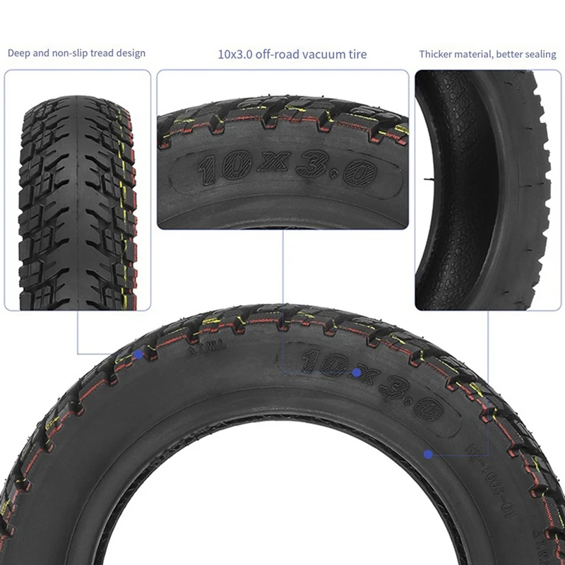 10X3 внедорожная шина 10 дюймов внутренняя бескамерная с клапаном для Dualtron Zero 10X