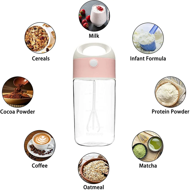 Шейкер Электрический для протеиновых коктейлей миксер завтрака офиса чашка