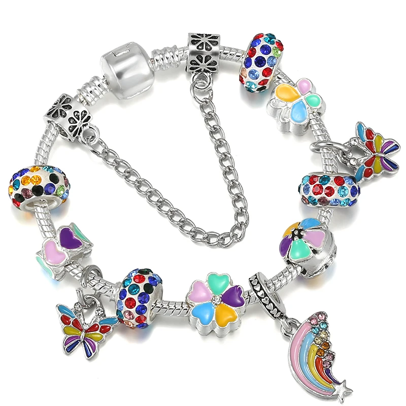 TOGORY Новая мода Life Of Tree Crystal Charm Браслет подходит для зеленого цвета Змеиная