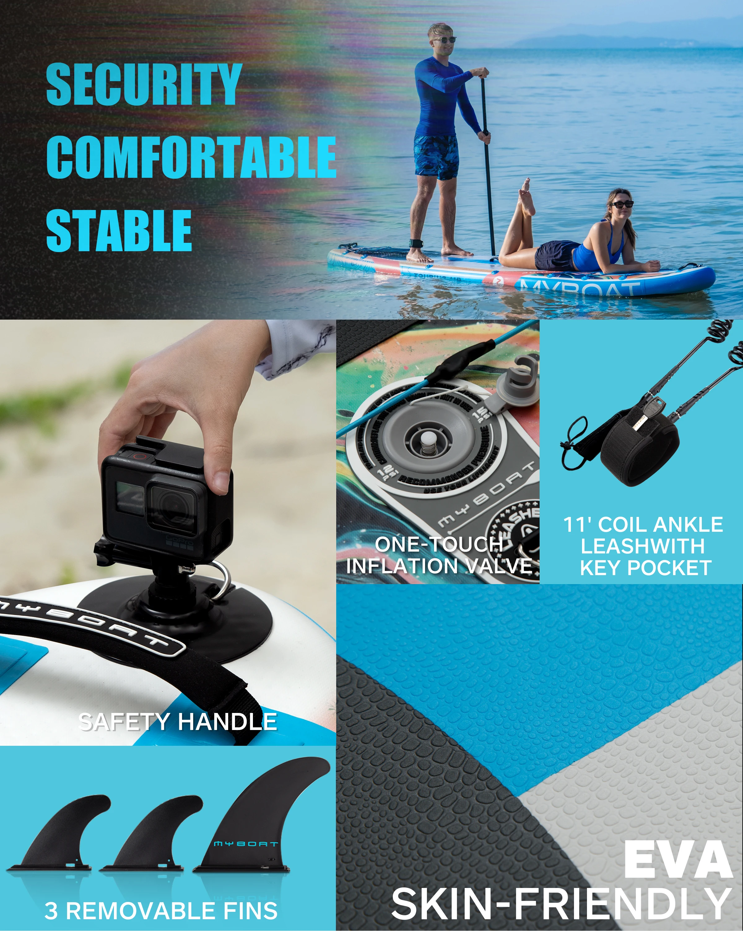 Фото OEM оптовая продажа My Boat 11 футов 6 дюймов * 34 дюйма * 6 дюймов надувная доска для серфинга стоячая семейная доска Gonfiabile доска для серфинга Sup доска для серфинга №5