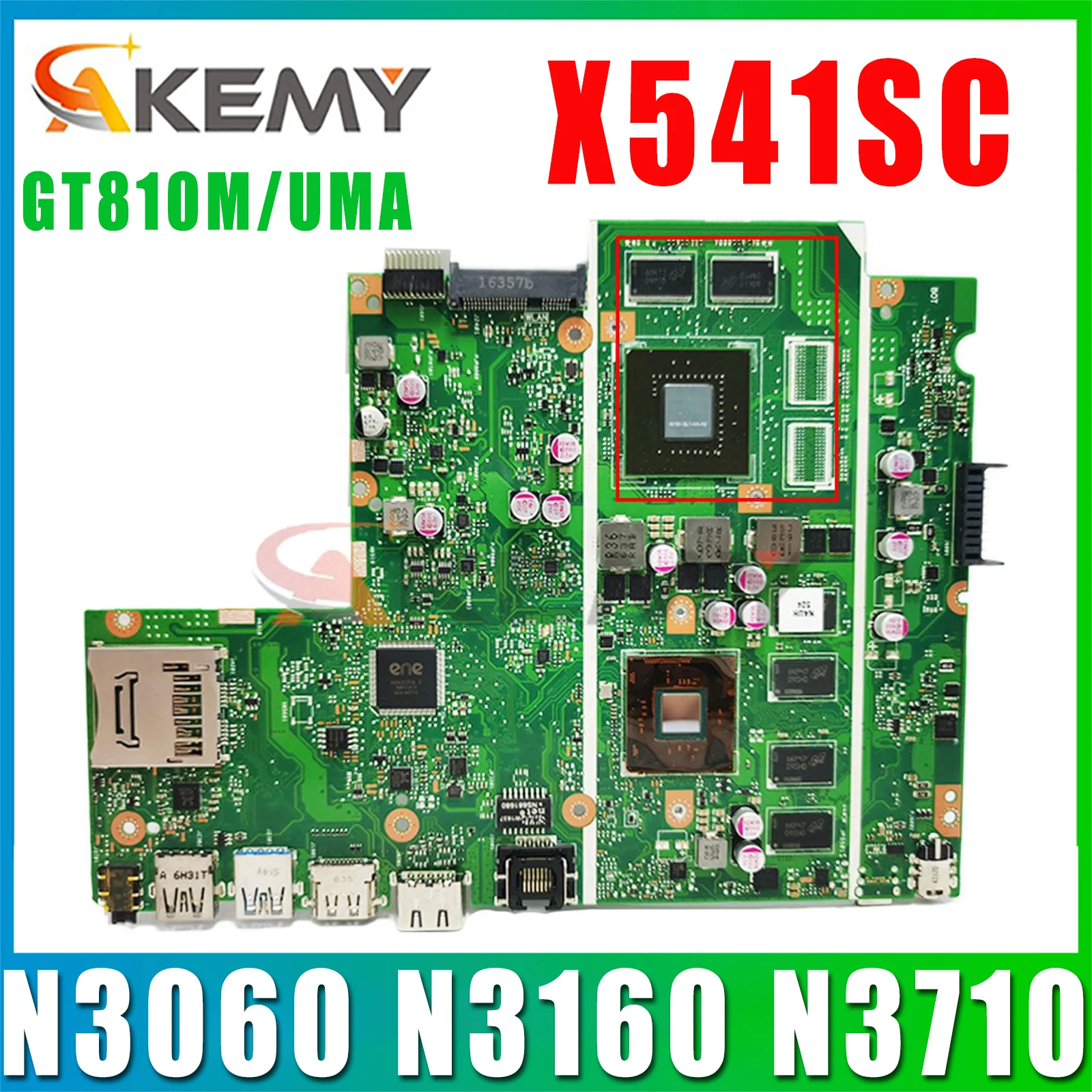 Материнская плата X541SC для ноутбука ASUS VivoBook X541SC A541SC F541SC D541SC R541SCC материнская плата для ноутбука N3060 N3160 N3710 GT810M/UMA