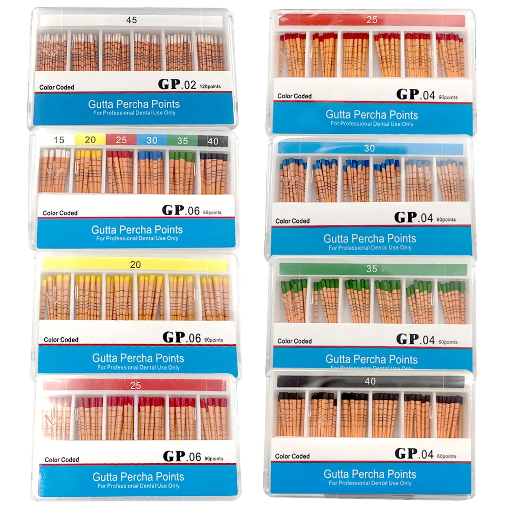 AG 5Box Dental Gutta Percha Points F1 F2 F3 F4 F5 # 02 04 06 Стоматологический материал Gapadent