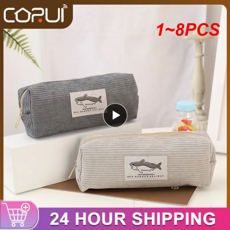 Case Corduroy Pen Case Kawaii Stationery Estuche Large Capacity Pencilcase Trousse School Supplies Pencil