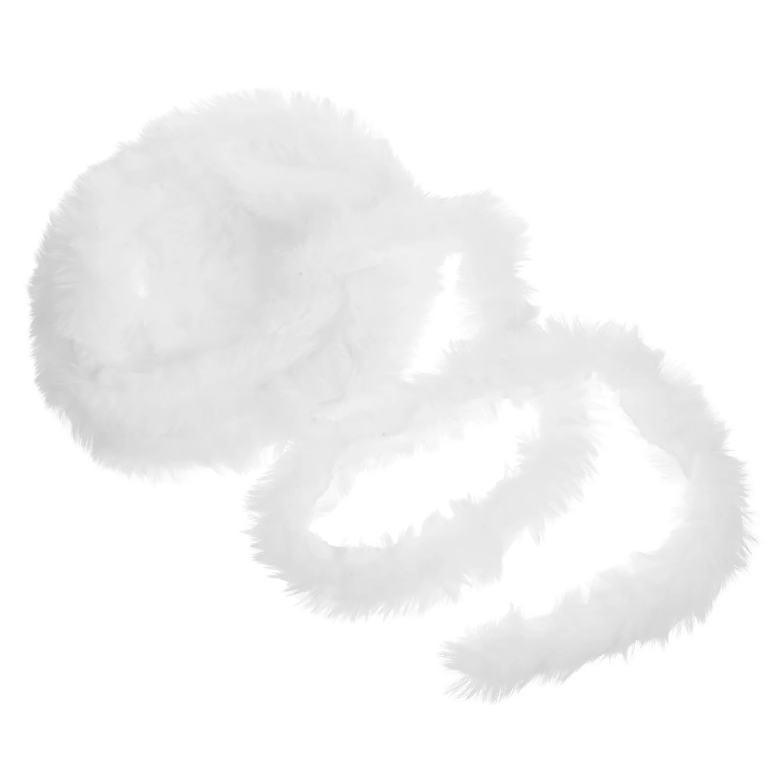 Праздничная пушистая отделка из искусственного меха белая ткань рулоны поделки