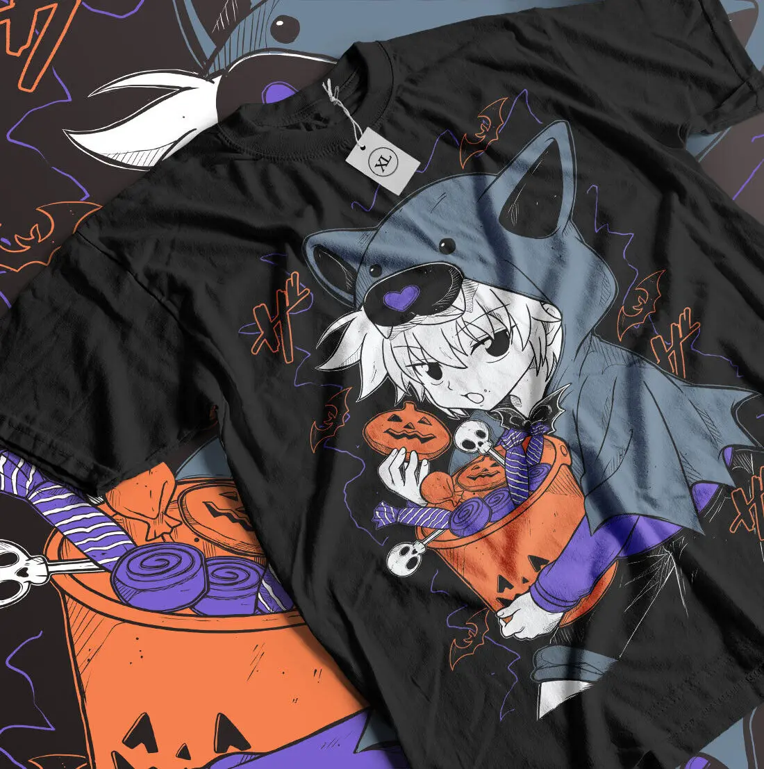 Футболка Killua Hallowen Hunter X Gon Anime Hisoka Meruem Shirt