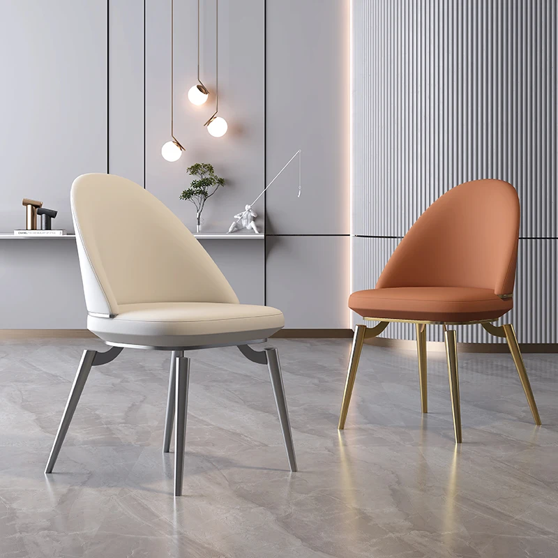 

Nordic Luxury Metal Legs Chair Dining Room Comfortable Unique Adults Lounge Fashion Chair Design Ergonomic Sillas Home Furniture