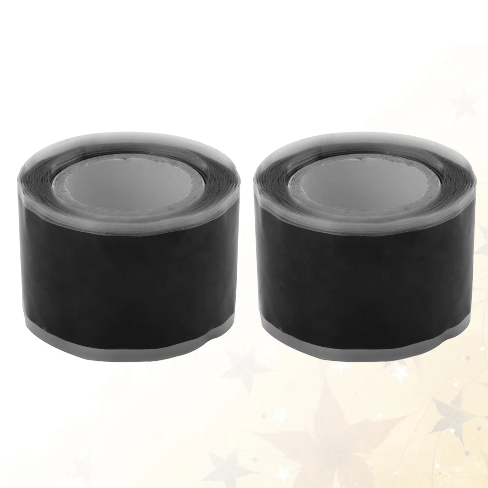 

2 Rolls Weather Sealing Tape Black Duct Tape High Temperature Resistance Tape Repair Electrical Sealing Tape Electric Tape Black