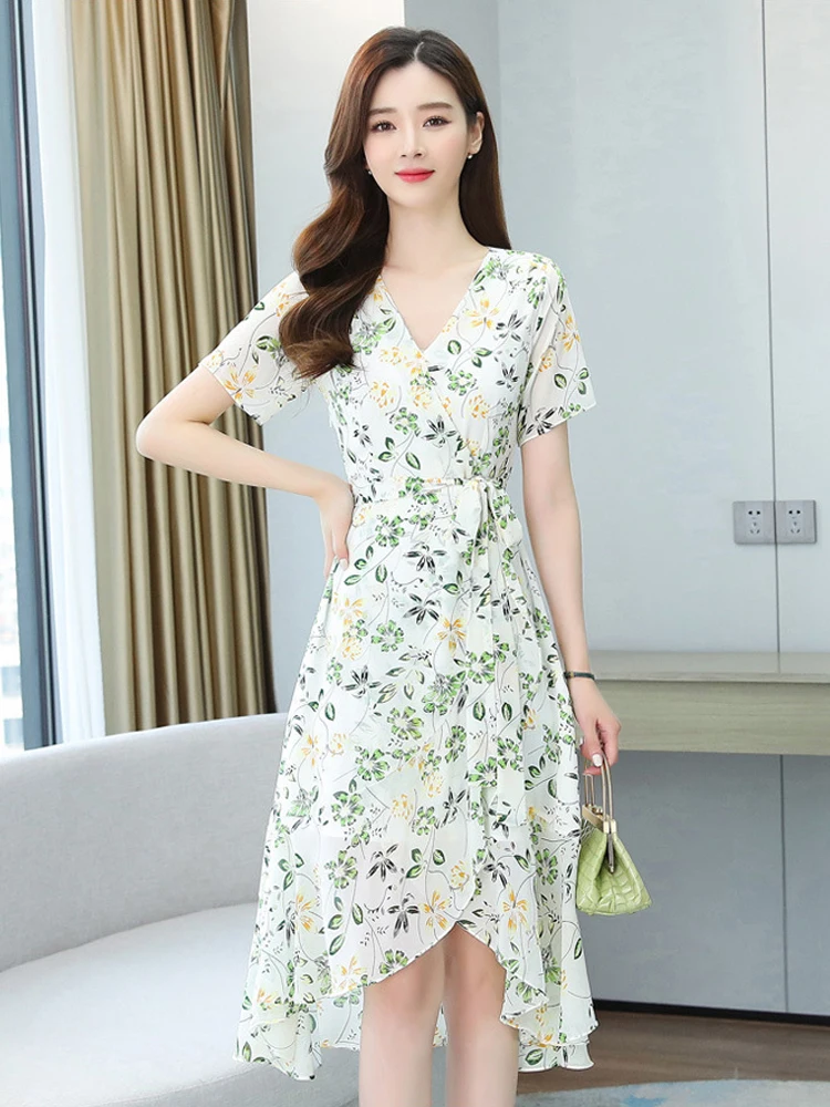 

Женское Цветочное платье, Новинка лета 2023, нежное элегантное платье в Корейском стиле, в западном стиле, для снижения возраста, в стиле богини