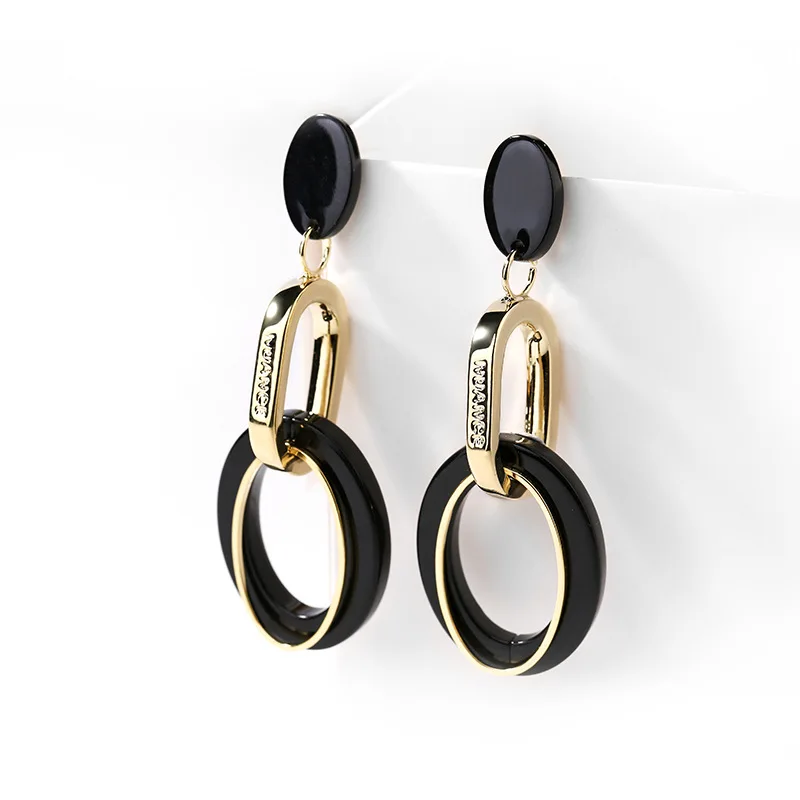 

Серьги-подвески женские из серебра 925 пробы с золотым покрытием