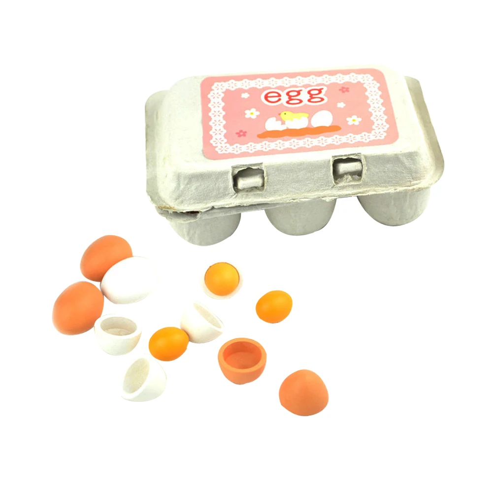 

6 шт./упаковка, деревянные игрушки в виде яиц