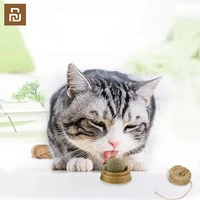 youpin natural catnip cat wall stick on ball toy treats healthy natural removes hair balls to promote digestion cat grass snack