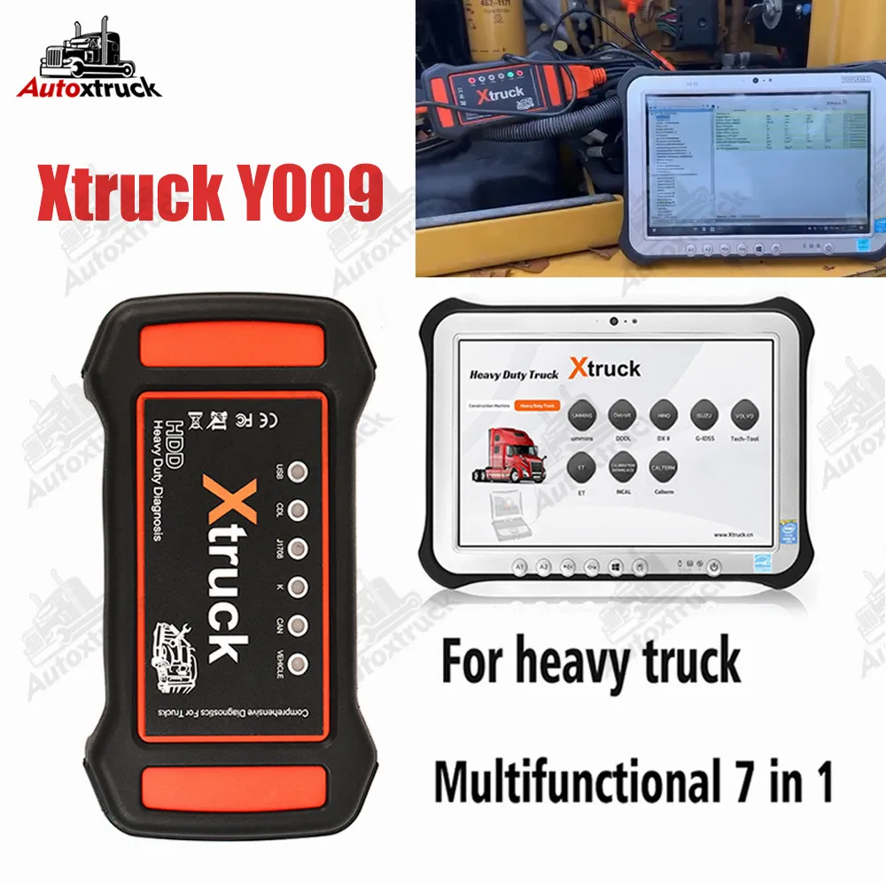 

Универсальный телефон для грузовиков Y009 с планшетом для телефона, многофункциональные диагностические инструменты для тяжелых грузовиков 7 в 1
