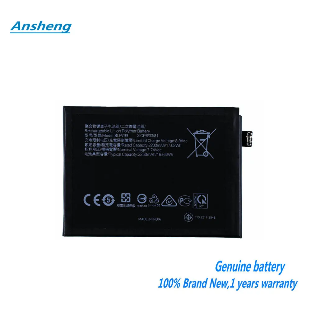 

Original 4500mAh BLP799 Battery For OPPO Realme 7 X7 X3 Pro Realme7 Pro RMX2170 Mobile Phone