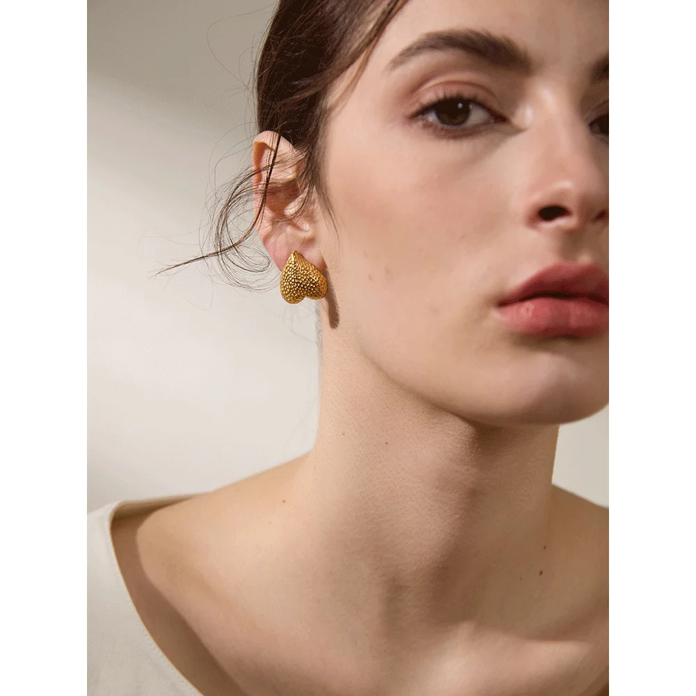 Yhpup модные романтические металлические индивидуальные серьги-гвоздики в форме