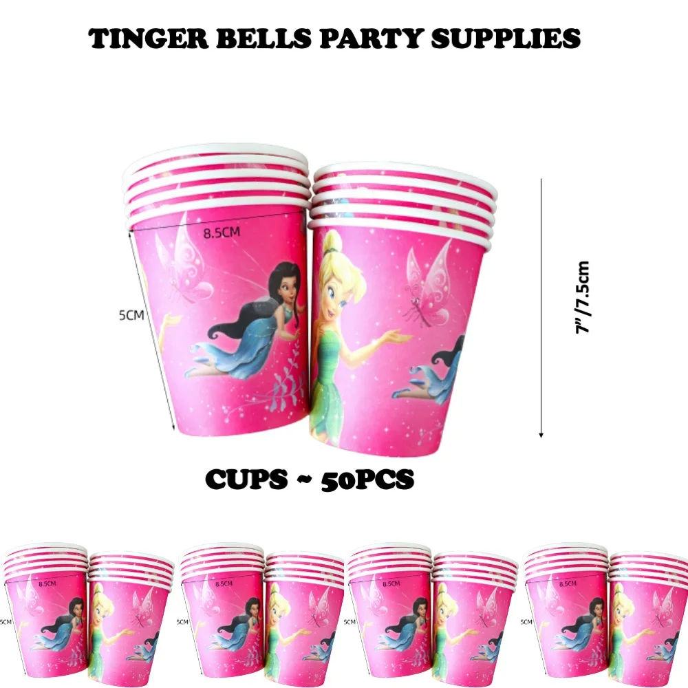 

50PCS Tinger Bells of Cups For Birthday School College Home Anniversary Events Decoration Favor Box Birthday Party Supplies
