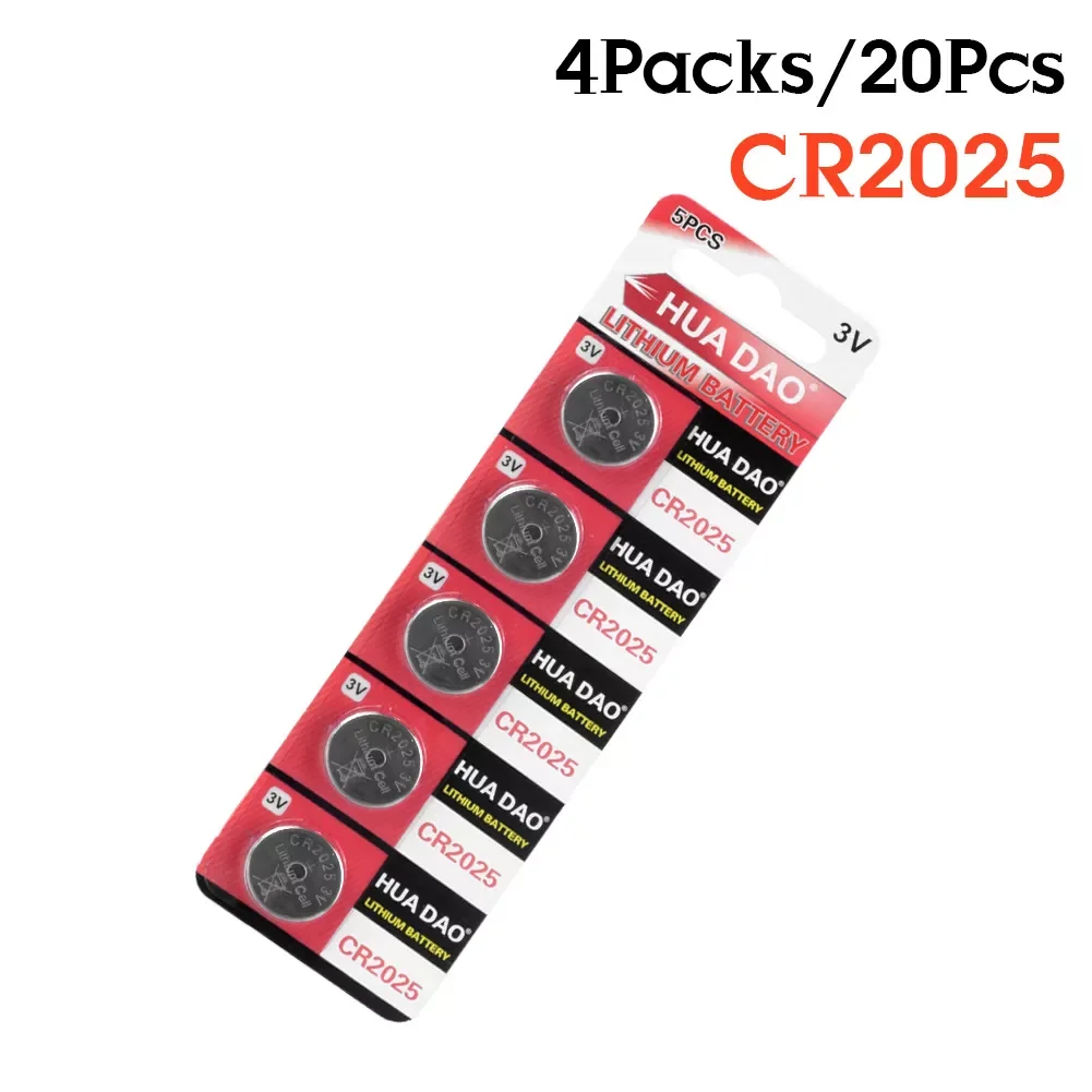 

YCDC 20x High Capacity CR2025 Button Lithium Li Ion Batteries BR2025 DL2025 KCR2025 2025 3V Volt Li-ion Watch Battery