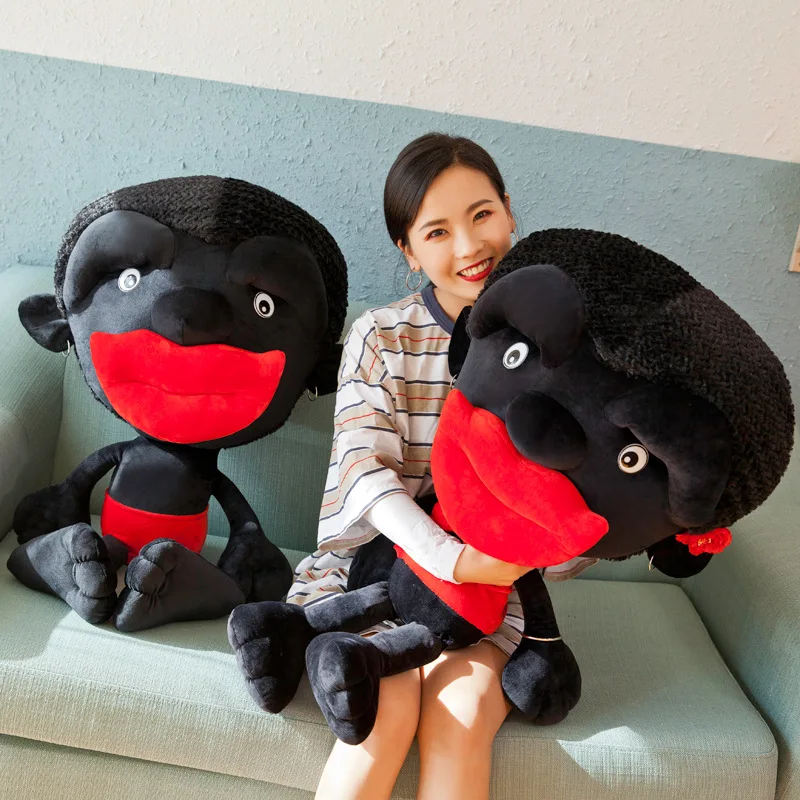 

40/70Cm New Pattern Novel Lovely Ugly Cute Little Black Short Plush Stuffed Toy Doll Rag Doll Pillow Lovers Gift Kid Accompany