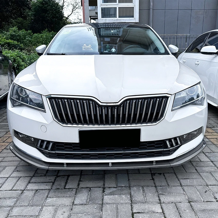 Фото Передний бампер для Skoda Superb B8 III 3V3 3V5 2015 2016 2017 2018 2019 Защитная защита бампера Canard Lip Splitter Bodykits №2