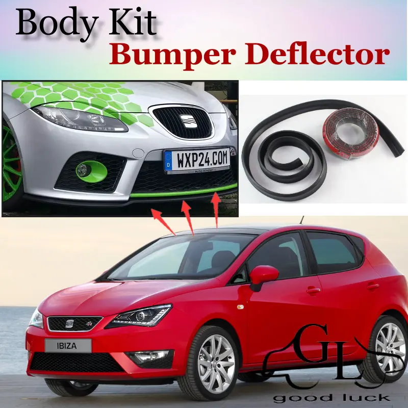 

Дефлектор губ для бампера, юбка переднего спойлера SEAT Ibiza для TopGear Friends для настройки автомобиля, комплект кузова, полоса
