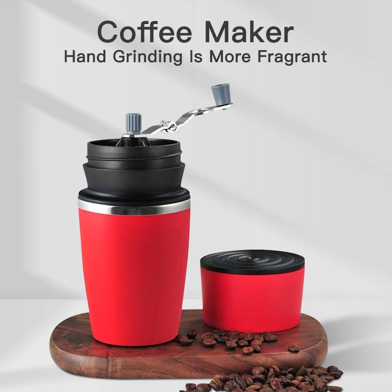 Coffee Grinder Portable Hand-operated Coffee Machine Coffee Bean Maker Grinding Hand Brewed Stainless Steel Blender Home kitchen
