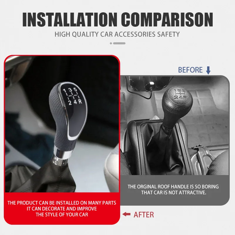 Из искусственной кожи ручной 5-скоростной Универсальный рычаг переключения