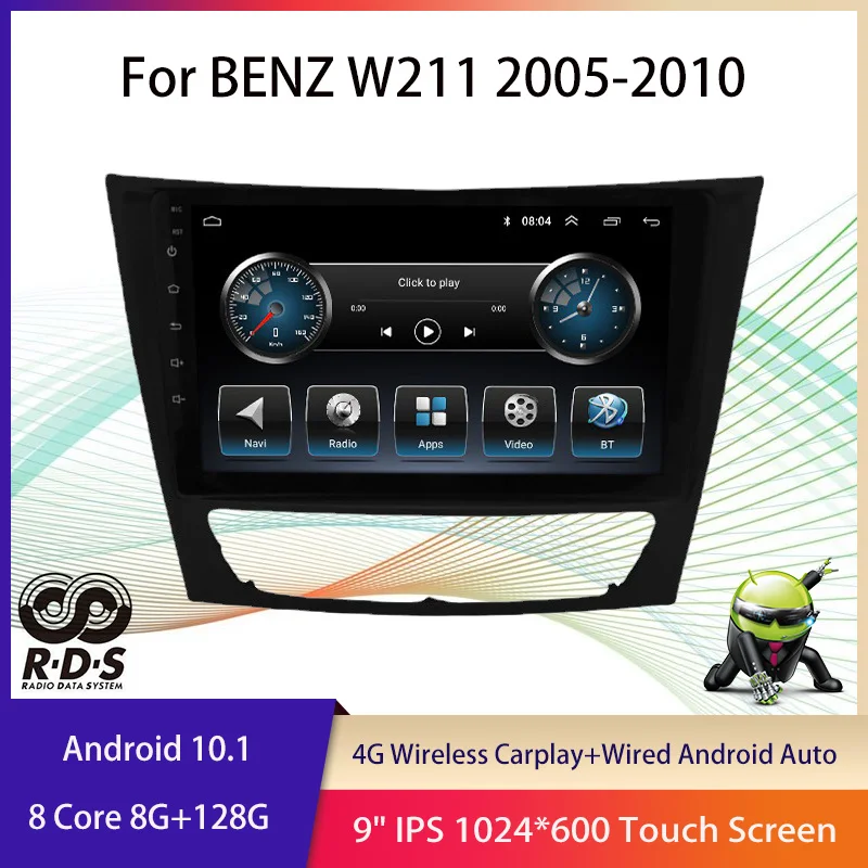 

Android 10 Octa Core Auto Radio Stereo For BENZ W211 2005-2010 Car GPS Navigation Multimedia Player with RDS BT Wifi 4G Carplay