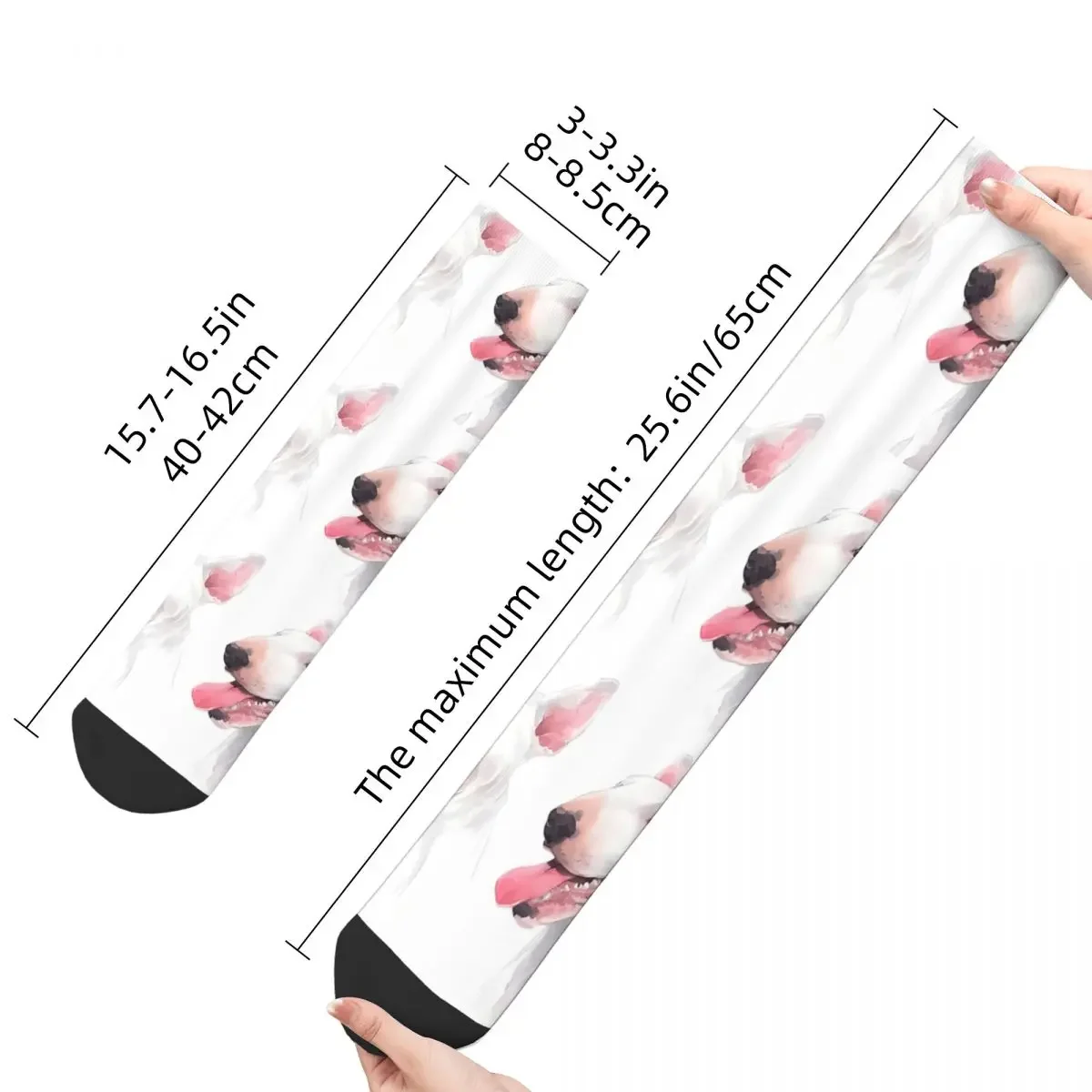 Счастливые мужские носки белые акварельные художественные ретро-Носки с