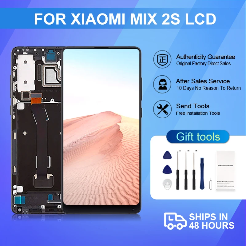 

1Pcs For Xiaomi Mi Mix 2S Lcd Touch Screen Panel Digitizer Assembly Replacement M1803D5XA Display Free Shipping With Tools