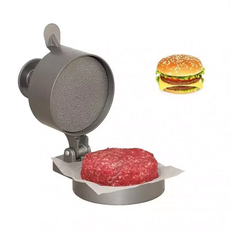 

Small Hamburger Machine Household Thickness Adjustable Meat Patties MachineKitchen Aluminum Alloy Hamburger Mold Meat Press Tool