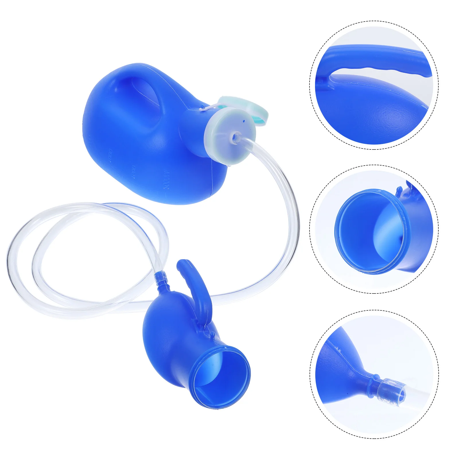 

Portable Bottle for Men Spill Proof Reusable Male Bottle Camping Toilet Mens 2000ml Long Tube with Lid 2000ml ( Blue Condomfor