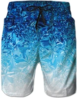 mens swim trunks quick dry 3d printed beach board shorts with pockets