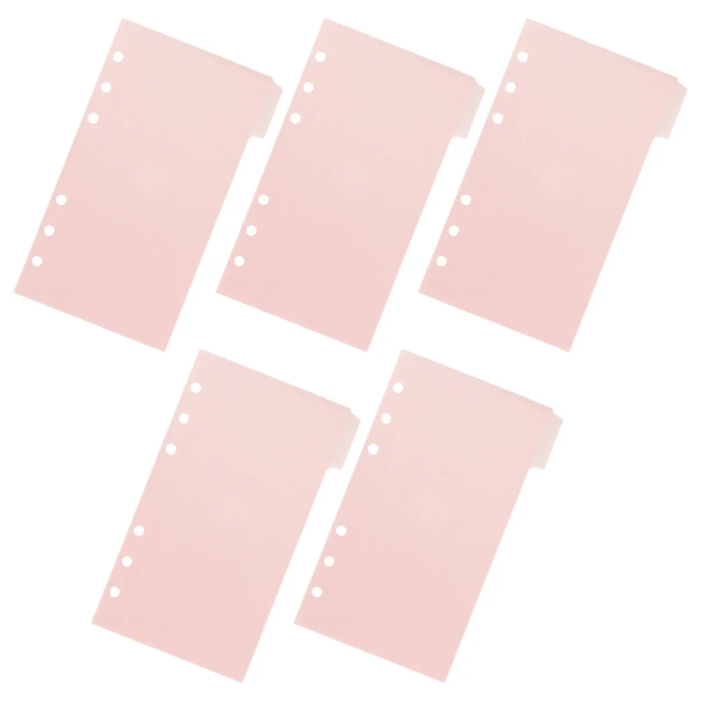 

1 Set Binder Pockets 6-Hole Binder Pocket Plastic Binder Punched Pockets Bookbinder Budget