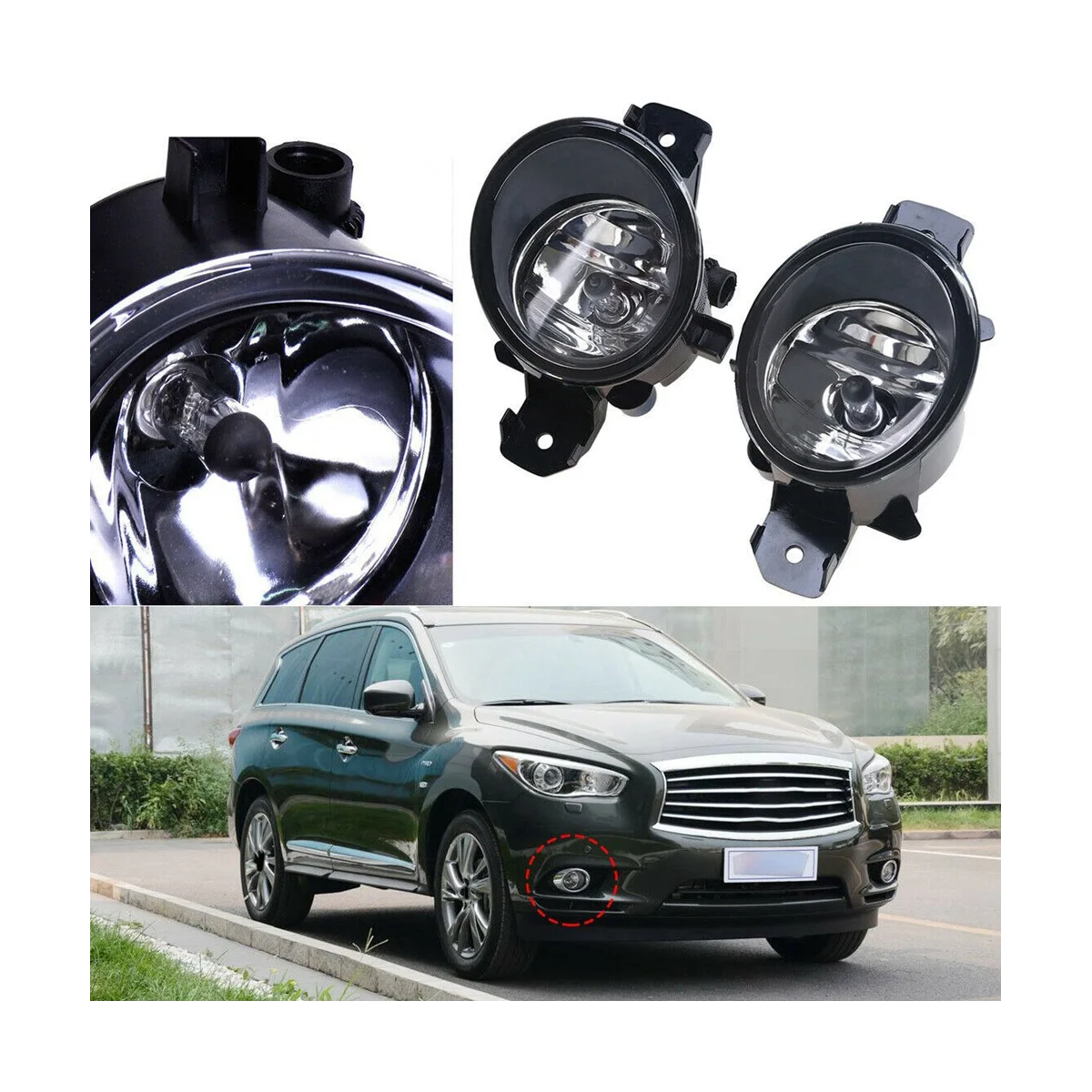 Автомобильные пассажирские стороны противотуманные фонари для Nissan Infiniti Altima Maxima