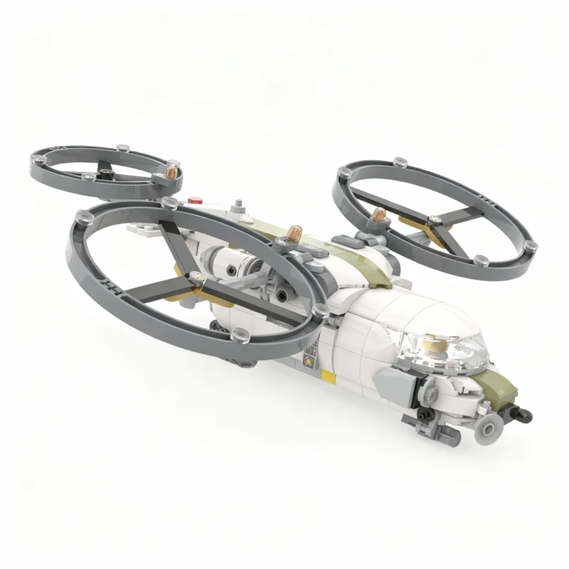 Фото 465 деталей MOC Icons Cormorant Rotocopter, стандартная конфигурация, модель из строительных блоков, рождественский подарок, конструктор, подарок на день рождения, для демонстрации. №3