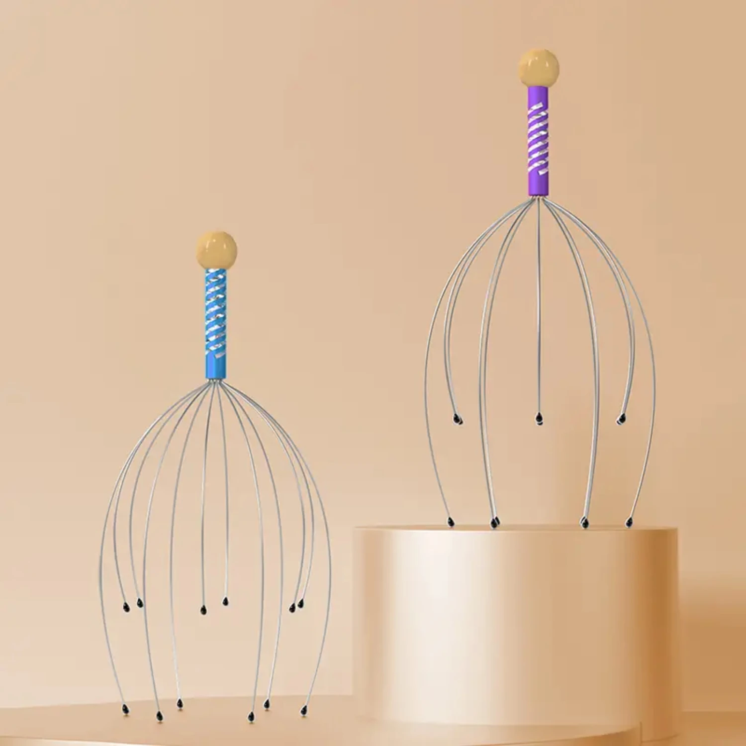 Успокаивающий и эффективный массажер для головы серебряного осьминога —