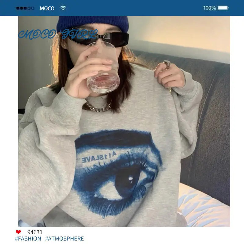 

HOUZHOU Harajuku Vintage Oversized Hoodie Streetwear Women Hippie Korean Fashion Sweatshirts Female Y2k Aesthetic Pullovers Gray