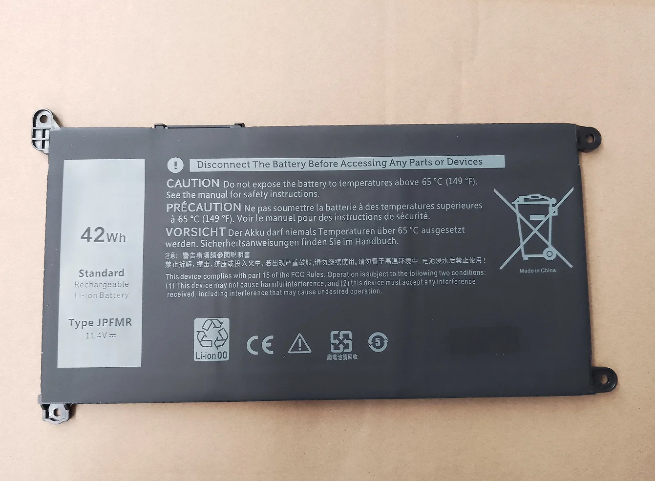 Аккумулятор JPFMR для Dell Chromebook 3100 3400 5488 5493 5593 7T0D3 3 ячейки 11 4 в 42 Вт/ч