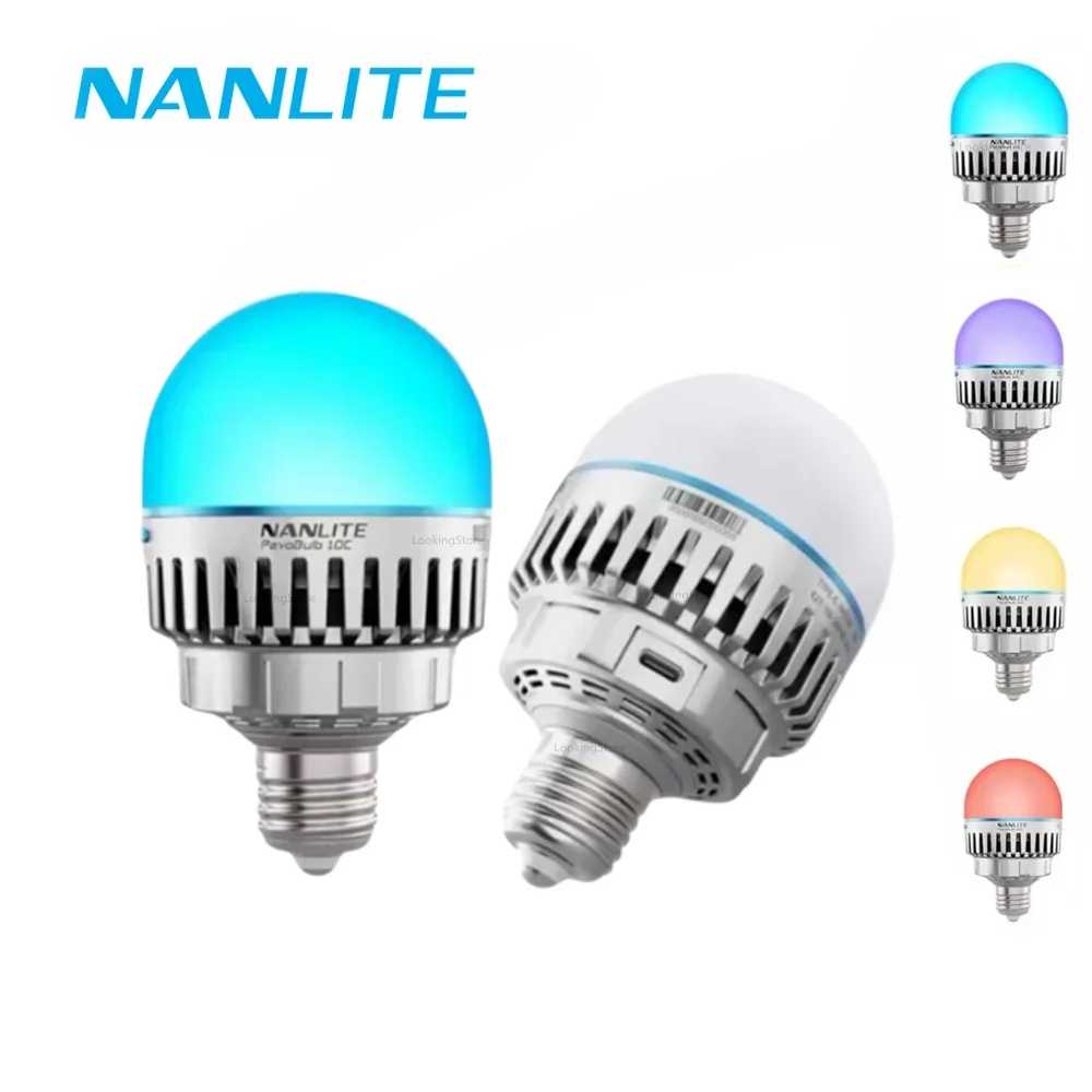 Nanlite PavoBulb 10C светодиодная умная светильник ПА 2700K-7500K HSI, полноцветная светодиодная лампа RGB, лампа для фотосъемки с управлением через приложение