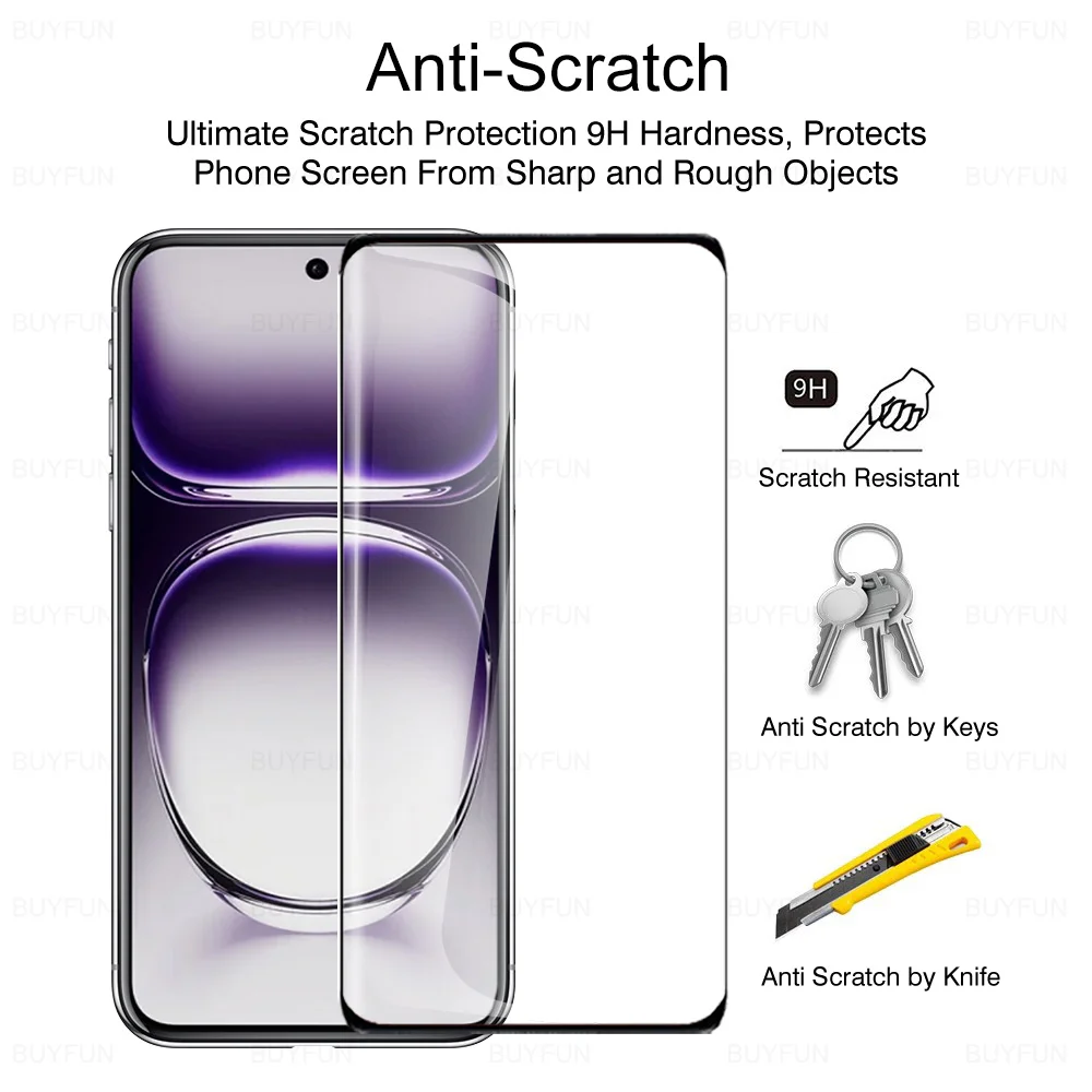 Изогнутое защитное стекло 2 в 1 для камеры Oppo Reno12 Pro закаленное Reno 12 Reno12Pro 5G Global