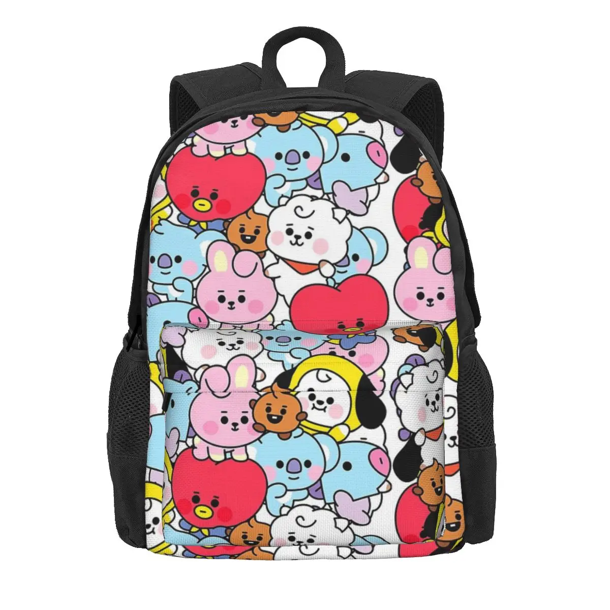 

Baby BT21 Pattern Backpacks Boys Girls Bookbag Students School Bags Cartoon Rucksack Travel Rucksack Shoulder Bag Large Capacity