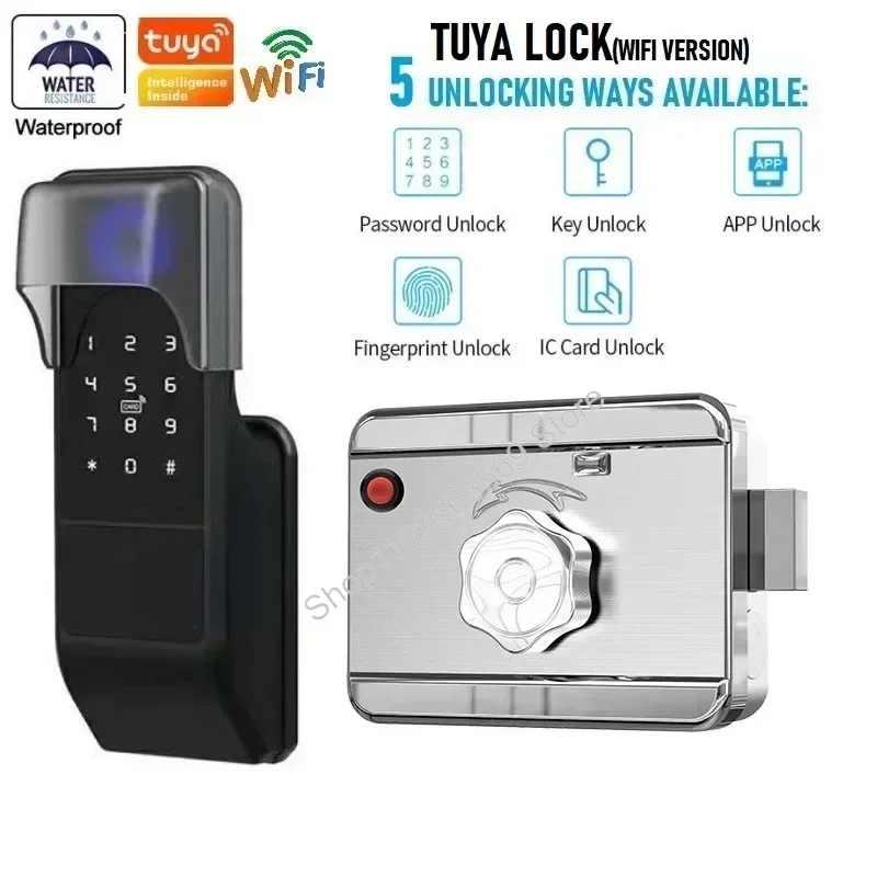 

Умный дверной замок Tuya/TTlock, водонепроницаемый, с отпечатком пальца
