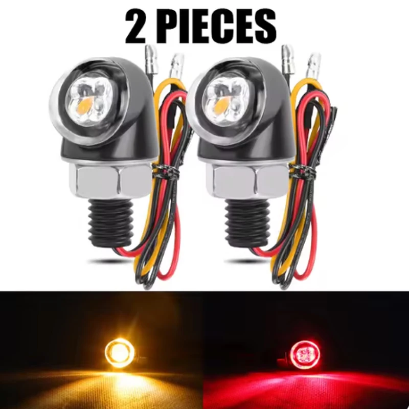 8 мм мини-мотоциклетный светодиодный указатель поворота DRL, алюминиевый индикатор, передний и задний фонарь, задний стоп-сигнал для кафе Racer Bobber Chopper