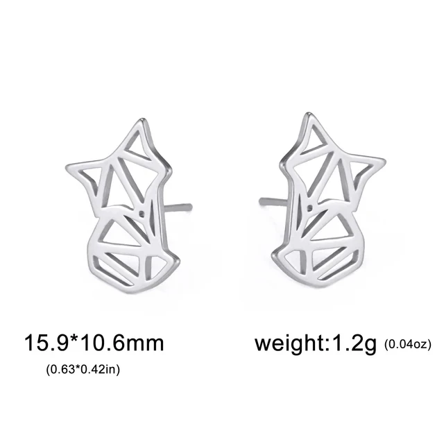 1 пара серьги-гвоздики из нержавеющей стали