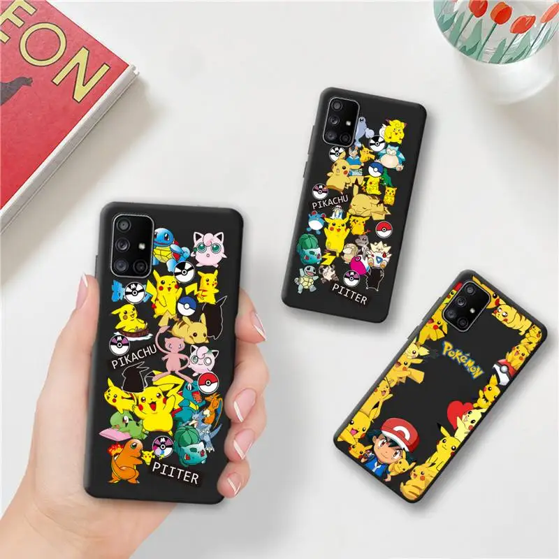 

Pokemon Pikachu squirtle bulbasaur Phone Case For Samsung Galaxy A52 A21S A02S A12 A31 A81 A10 A30 A32 A50 A80 A71 A51 5G