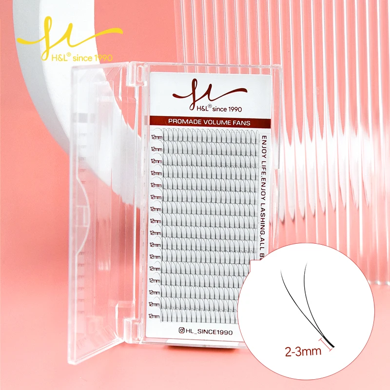 

H&L 0.07 Thickness Long Mink Lashes Prefanned 3D 4D 5D 6D Premade Volume Eyelash Extensions Supplies Fake Eyelashes