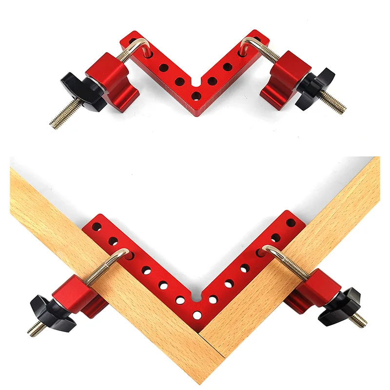 

Right Angle Ruler Woodworking Corner Clamps 90 Degrees L-Shaped Auxiliary Fixture Positioning Panel Fixed Clip Precision Tools