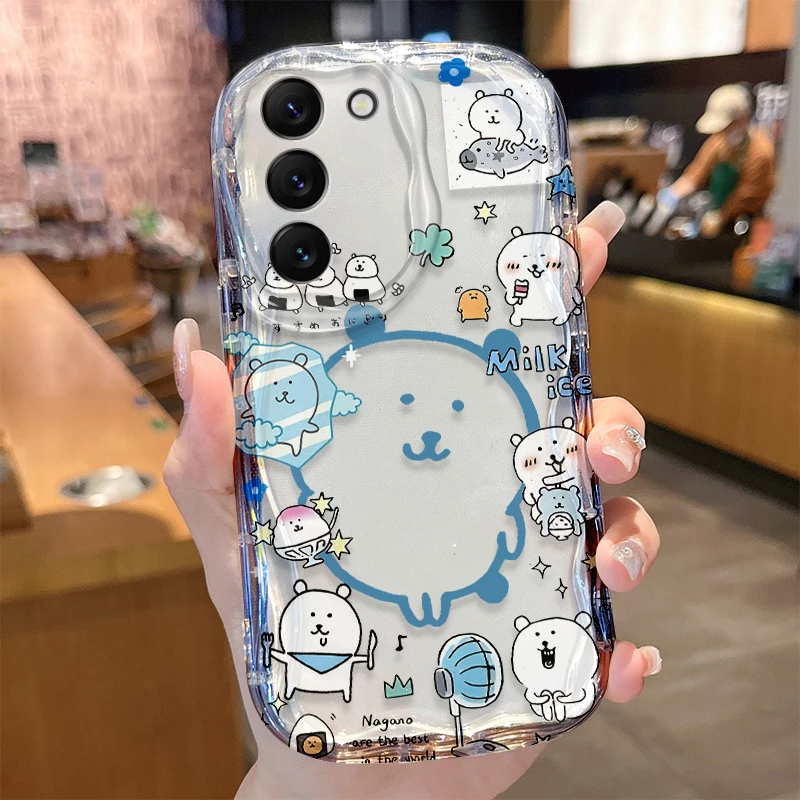 Фото Чехол Kawaii Qoos Joke Bear для Samsung Galaxy S26 S25 S24 Plus S23 Ultra S22 S21 S20 FE A73 A71 4G A57 A56 A55 A54 A53 5G №4