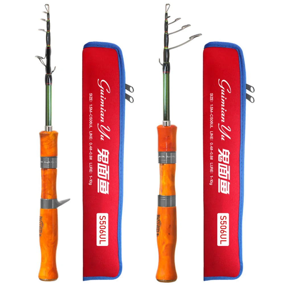 

Fishing Pole Mini Portable Fishing Pole Solid Wood Breaking-resistance Outdoor Accessories for Stream Freshwater