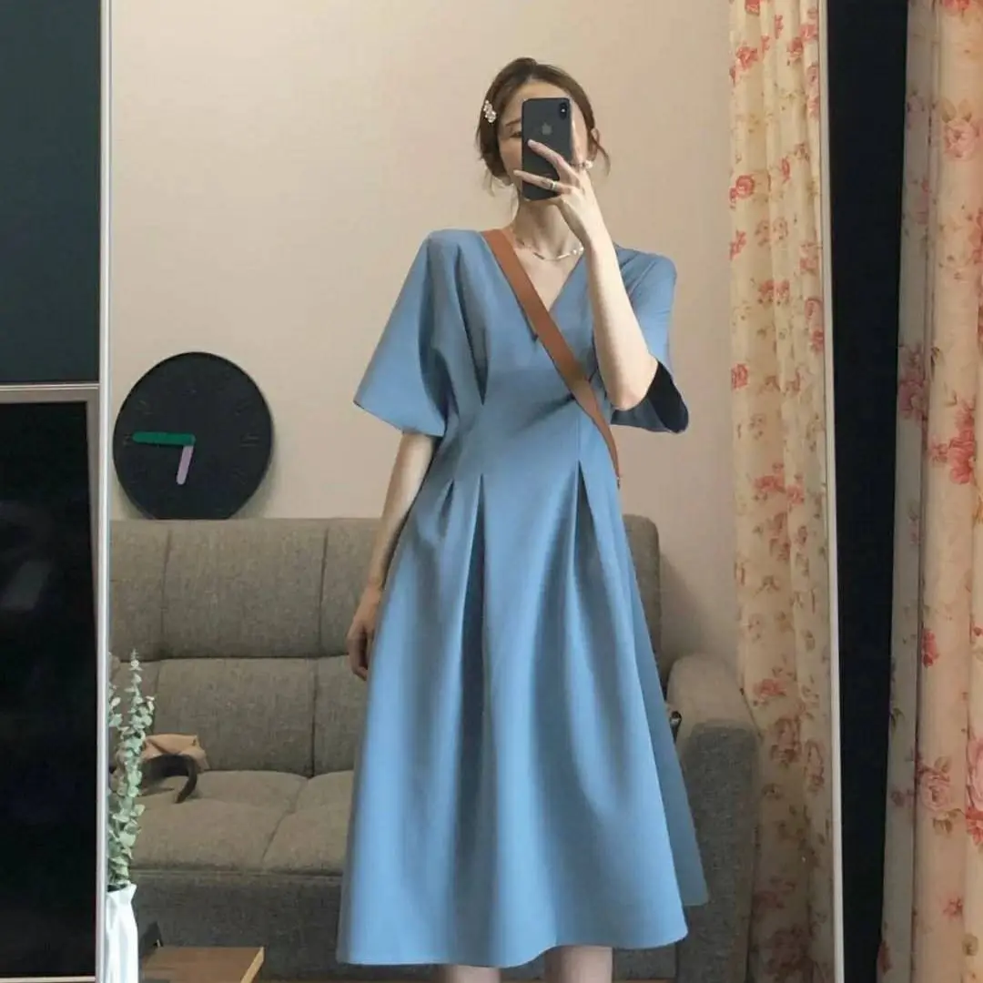 

Clothes Chic and Elegant Pretty Woman Dress Cheap Dresses for Women 2023 Casual Midi Hot Promotion Summer Aesthetic Trendy Retro