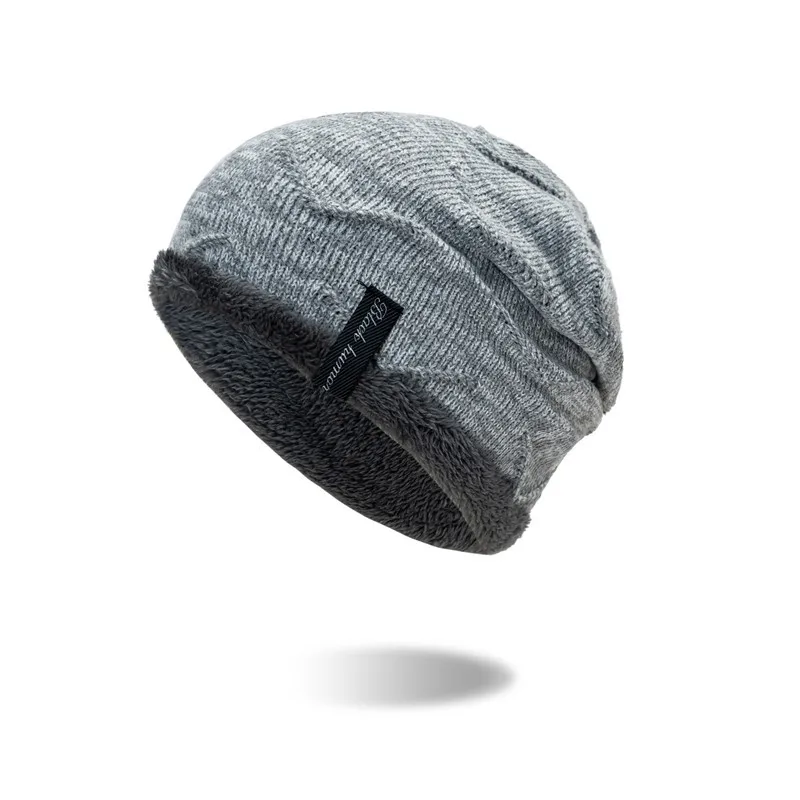 

Autumn And Winter New Velvet Warm Knitted Wool Hat Men's Season Korean Version Outdoor Pullover